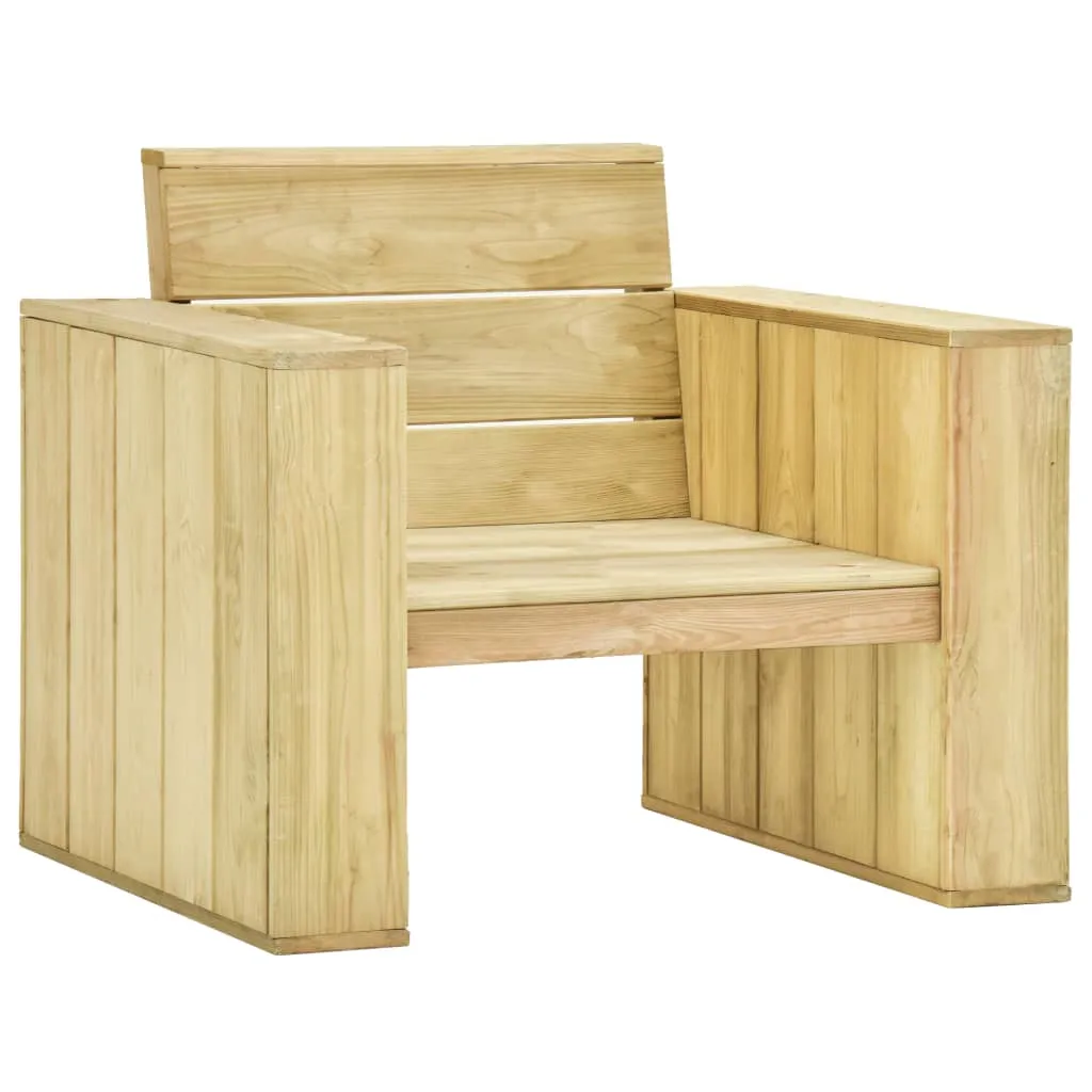 vidaXL Sedia da Giardino 89x76x76 cm in Legno di Pino Impregnato