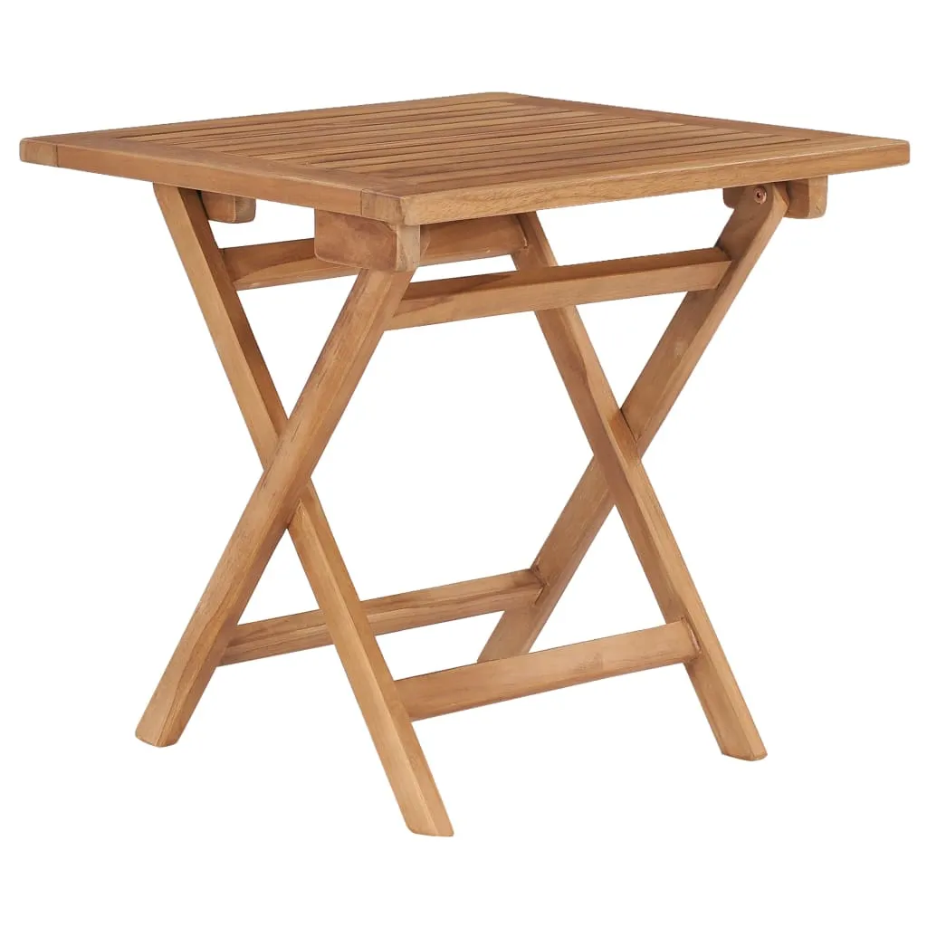 vidaXL Tavolo da Giardino Pieghevole 45x45x45 cm in Legno di Teak