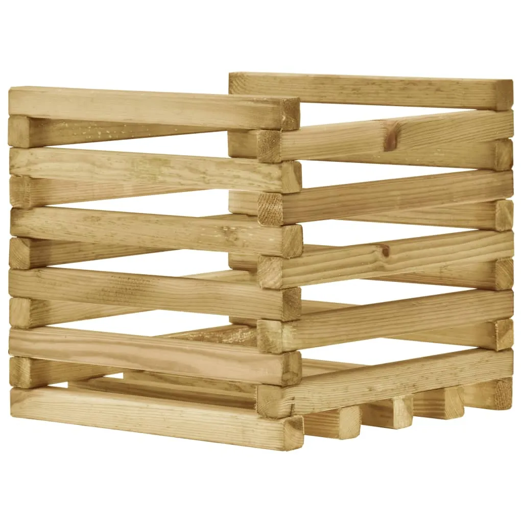 vidaXL Letto Rialzato da Giardino 40x40x38,5 cm Legno di Pino Impregnato