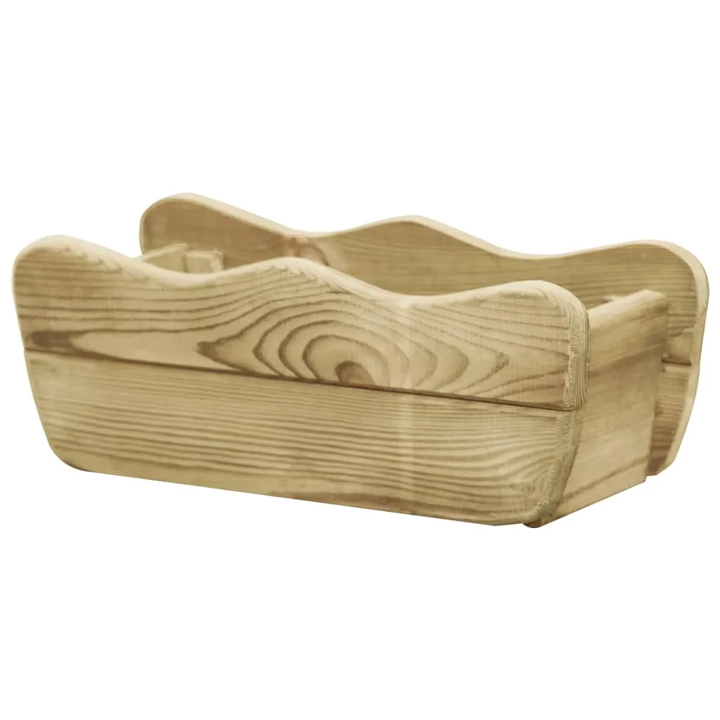 vidaXL Letto Rialzato da Giardino 50x18x18 cm Legno di Pino Impregnato