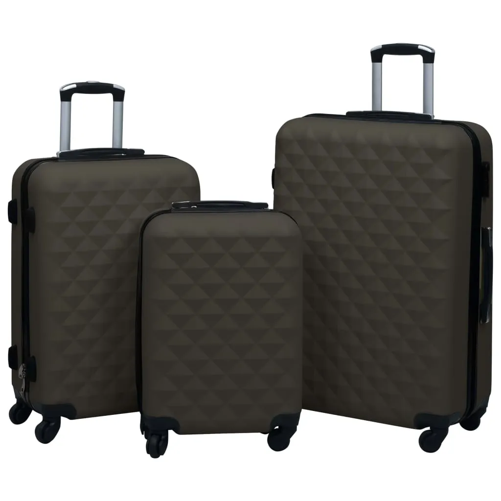 vidaXL Set Valigie Trolley a Custodia Rigida 3 pz Antracite in ABS