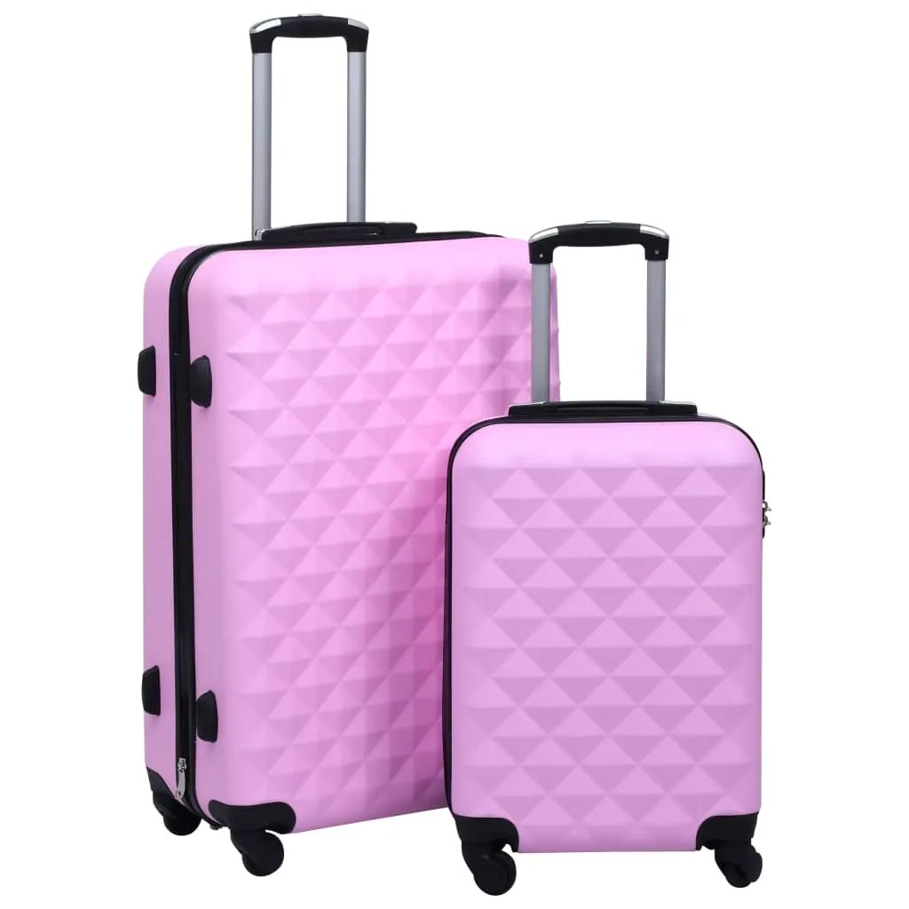 vidaXL Set Valigie Trolley a Custodia Rigida 2 pz Rosa in ABS