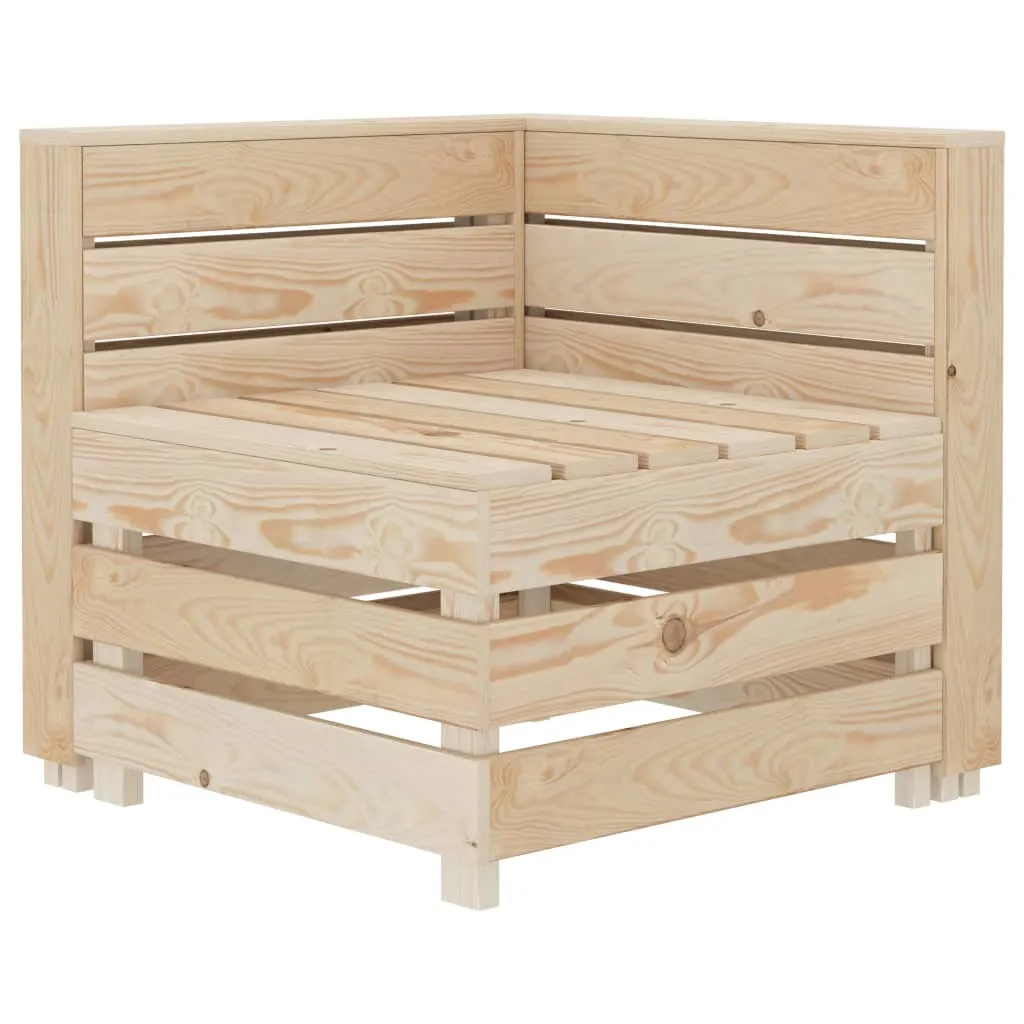 vidaXL Divano Angolare da Giardino su Pallet in Legno