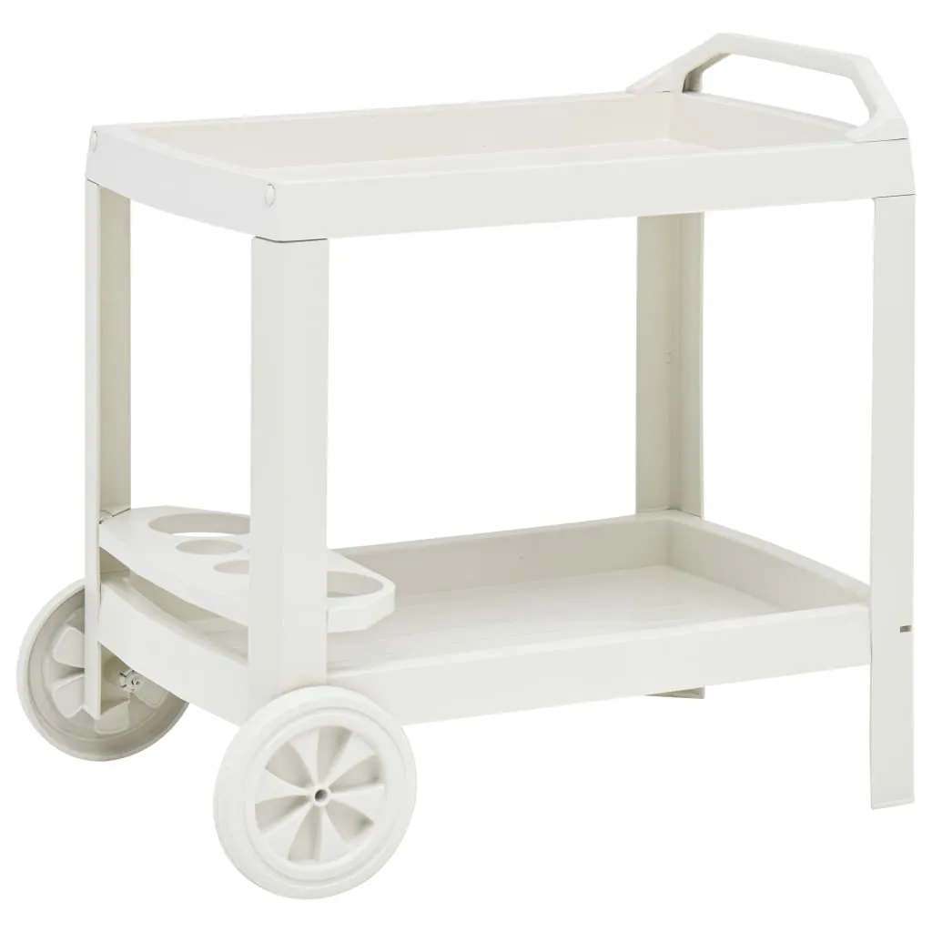 vidaXL Carrello per Bevande Bianco 69x53x72 cm in Plastica