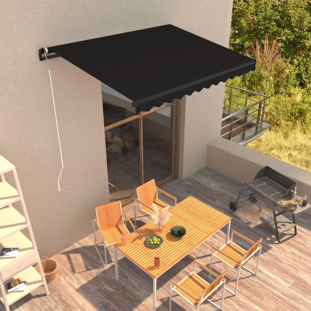 vidaXL Tenda da Sole Retrattile Automatica 350x250 cm Antracite