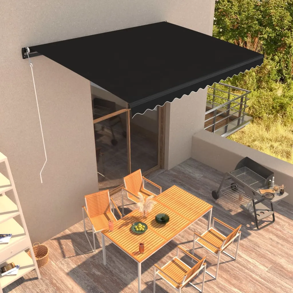 vidaXL Tenda da Sole Retrattile Automatica 400x300 cm Antracite