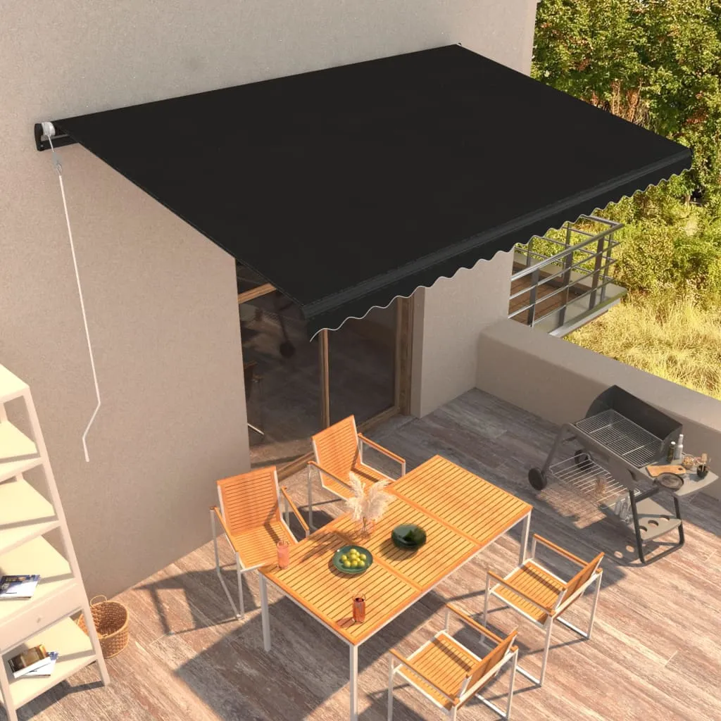 vidaXL Tenda da Sole Retrattile Automatica 600x300 cm Antracite