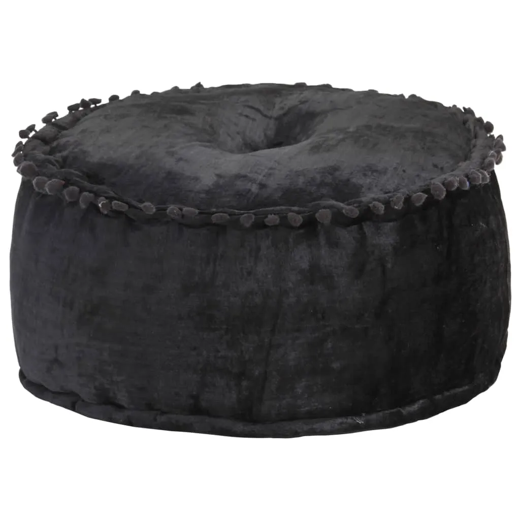 vidaXL Pouf Rotondo in Velluto 40x20 cm Antracite