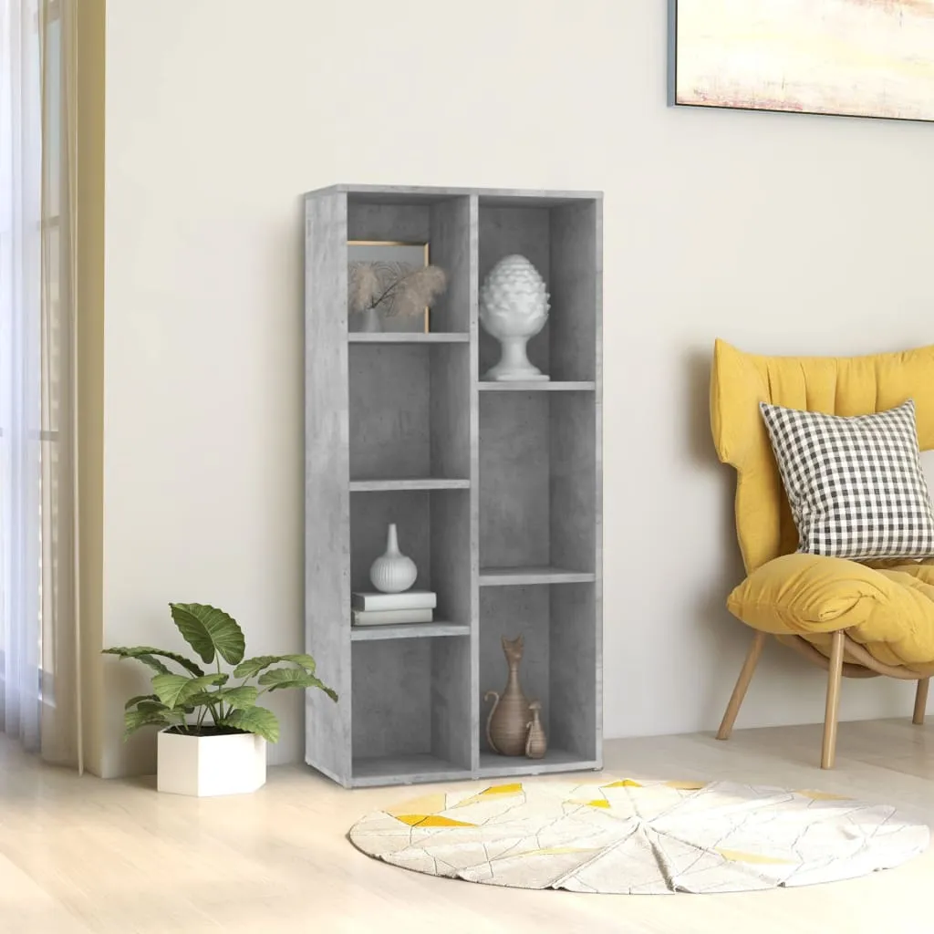 vidaXL Libreria Grigio Cemento 50x25x106 cm in Legno Multistrato