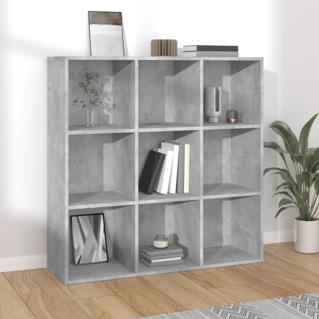 vidaXL Libreria Grigio Cemento 98x30x98 cm in Legno Multistrato