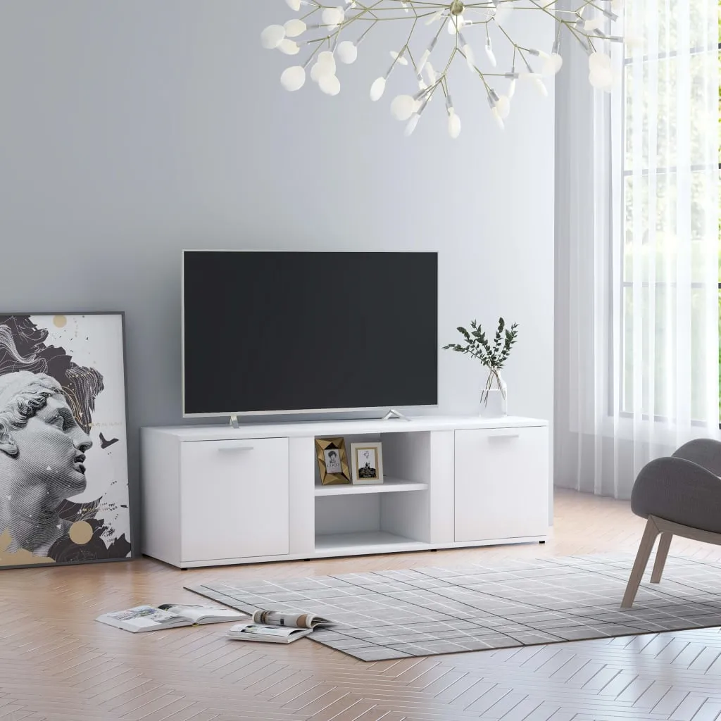 vidaXL Mobile Porta TV Bianco 120x34x37 cm in Legno Multistrato