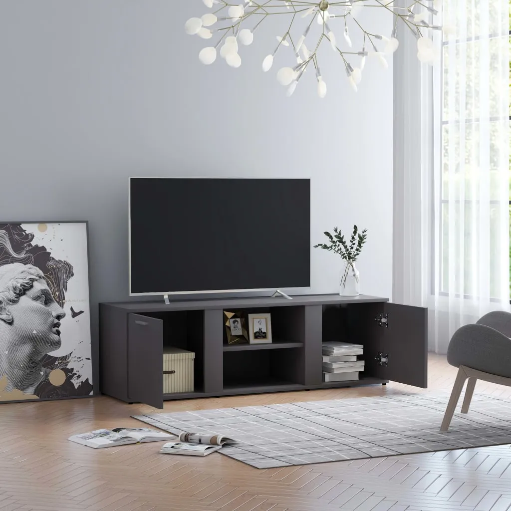 vidaXL Mobile Porta TV Grigio 120x34x37 cm in Legno Multistrato