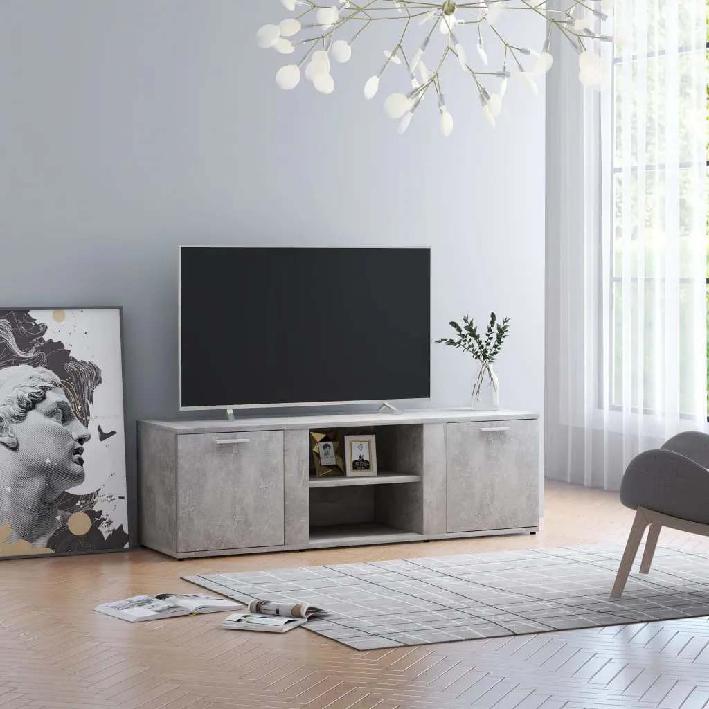 vidaXL Mobile Porta TV Grigio Cemento 120x34x37cm in Legno Multistrato