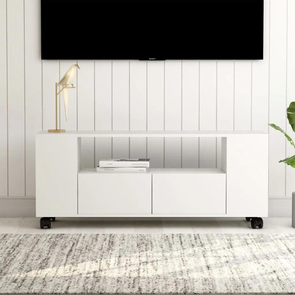 vidaXL Mobile Porta TV Bianco 120x35x48 cm in Legno Multistrato