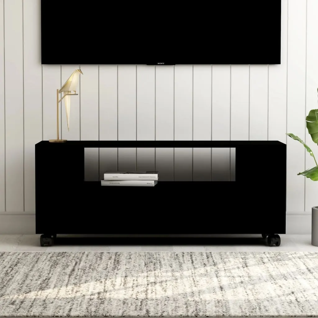 vidaXL Mobile Porta TV Nero 120x35x48 cm in Legno Multistrato