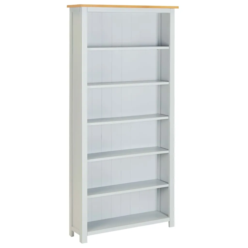 vidaXL Libreria a 6 Ripiani 80x22,5x170 cm in Massello di Rovere