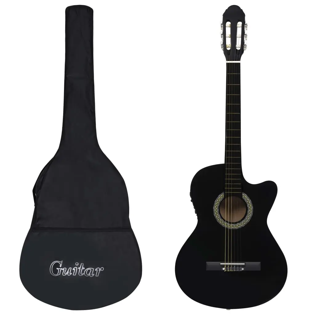 Set Chitarra Western 12 pz con Equalizzatore e 6 Corde Nera