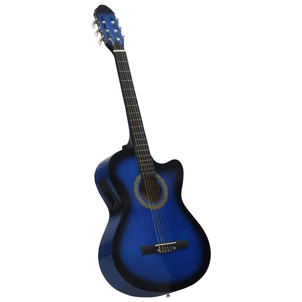 vidaXL Chitarra Classica Western con Equalizzatore e 6 Corde Blu