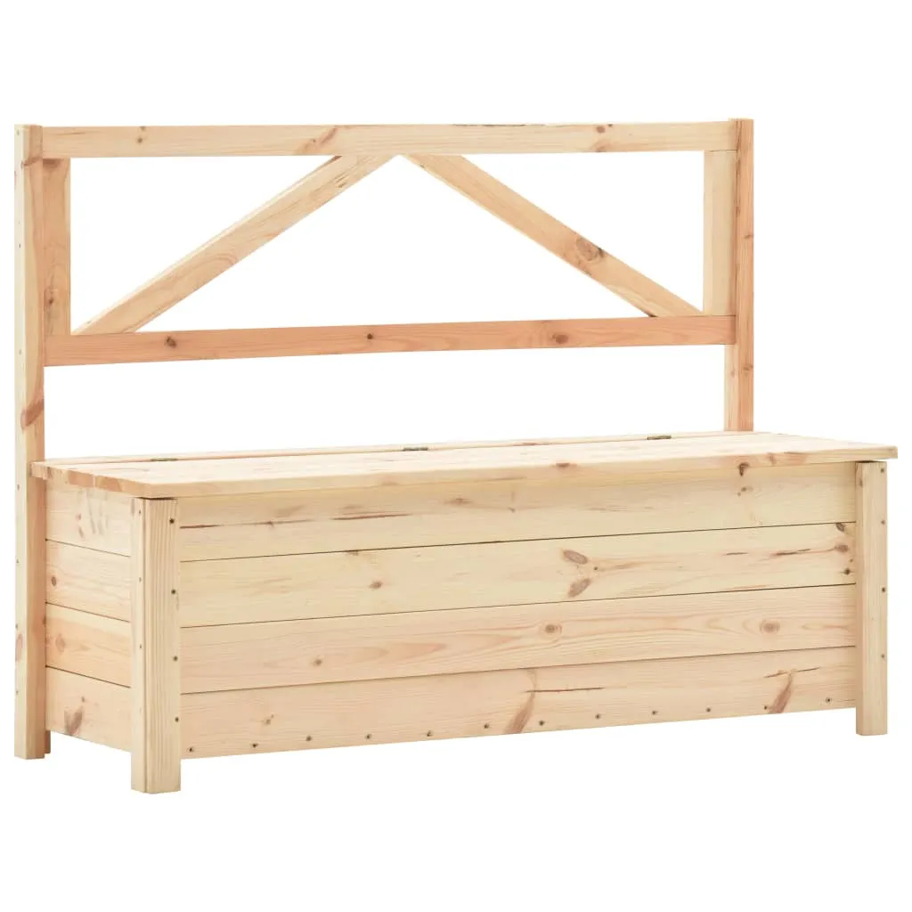 vidaXL Cassapanca 120 cm Legno Massello di Pino