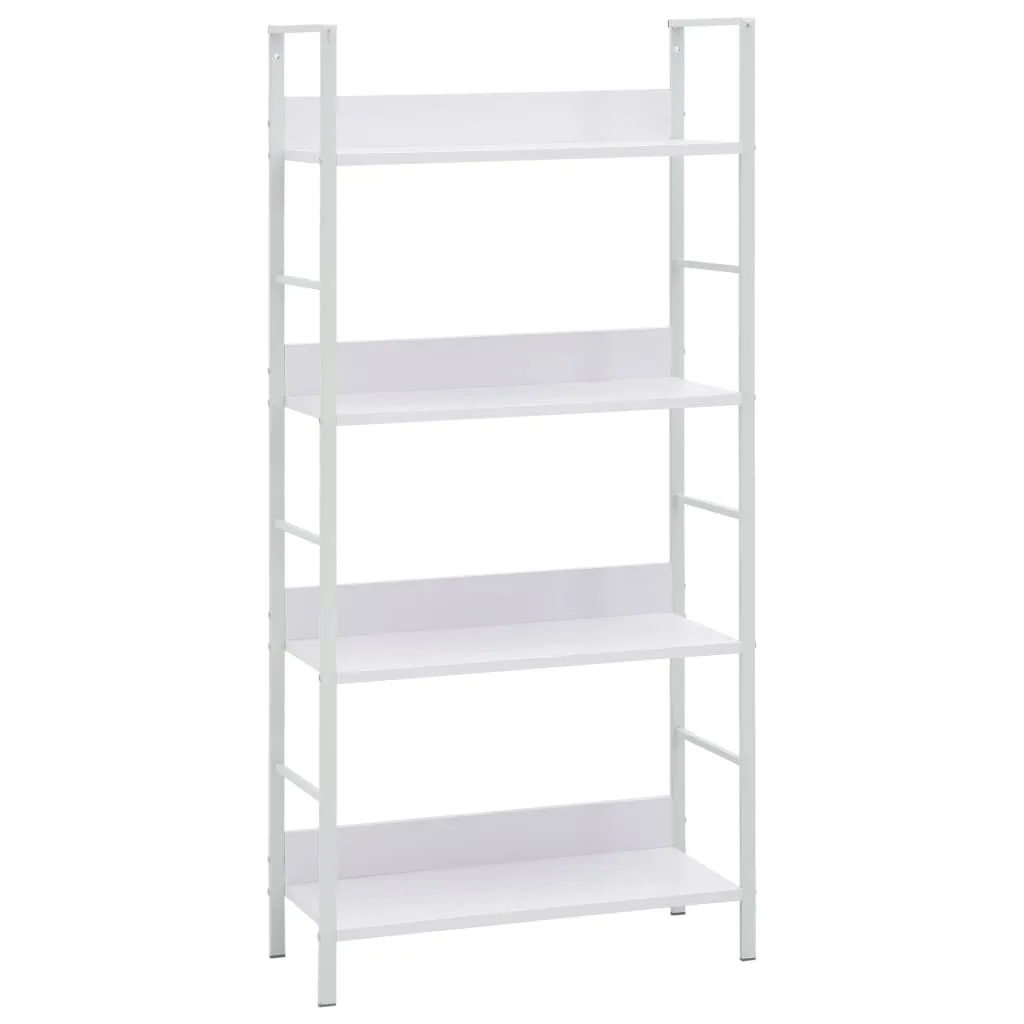 vidaXL Scaffale Libri 4 Ripiani Bianco 60x27,6x124,5 Legno Multistrato