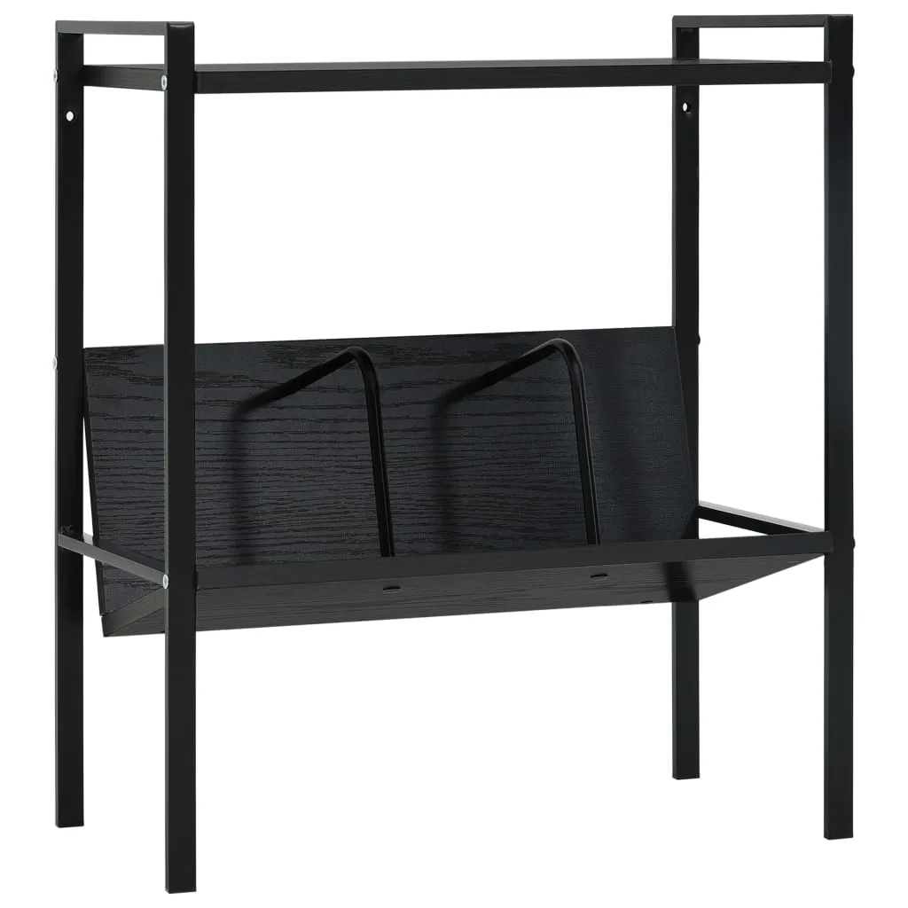 vidaXL Scaffale Libri 2 Ripiani Nero 52x28x59 cm Legno Multistrato