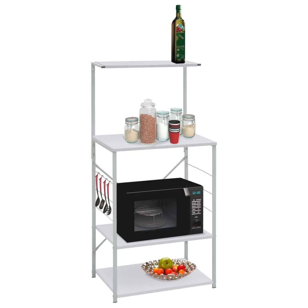 vidaXL Mobile per Microonde Bianco 60x39,6x123 cm Legno Multistrato