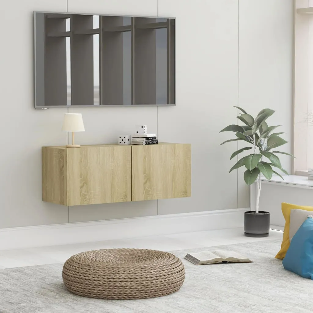 vidaXL Mobile Porta TV Rovere Sonoma 80x30x30 cm in Legno Multistrato