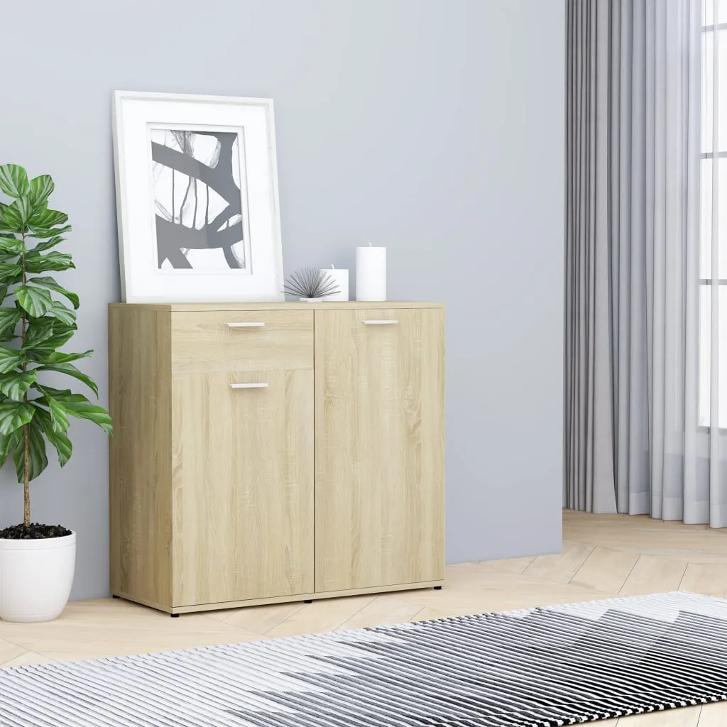 vidaXL Credenza Rovere Sonoma 80x36x75 cm in Legno Multistrato