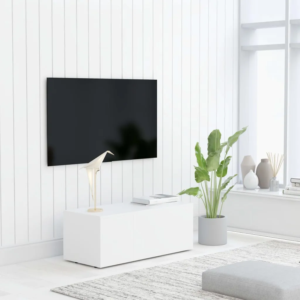 vidaXL Mobile Porta TV Bianco 80x34x30 cm in Legno Multistrato