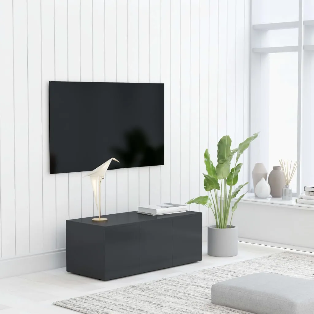 vidaXL Mobile Porta TV Grigio 80x34x30 cm in Legno Multistrato