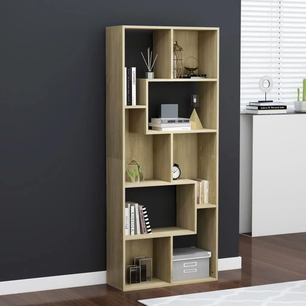 vidaXL Libreria Rovere Sonoma 67x24x161 cm in Legno Multistrato