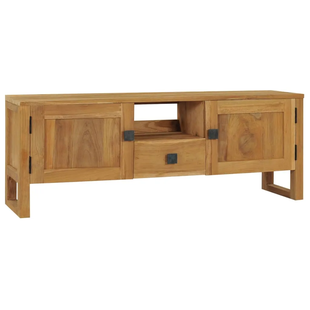 vidaXL Mobile Porta TV 120x32x45 cm in Legno Massello di Teak