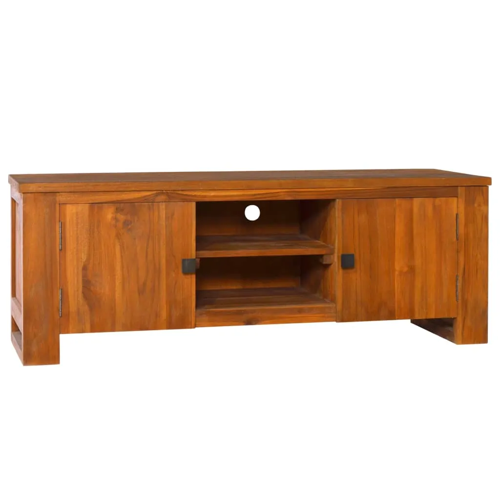 vidaXL Mobile Porta TV 110x30x40 cm in Legno Massello di Teak