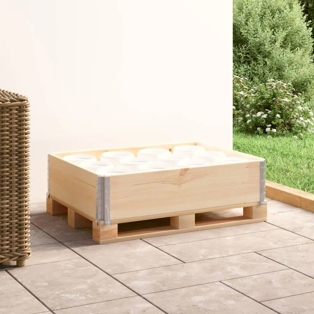 vidaXL Collare per Pallet 60x80 cm in Legno Massello di Pino