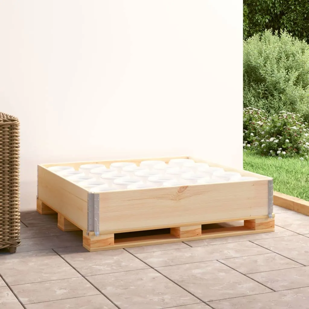 vidaXL Collare per Pallet 100x100 cm in Legno Massello di Pino