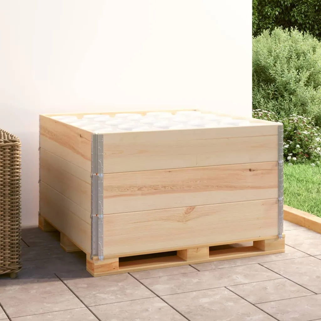 vidaXL Collari per Pallet 3 pz 100x100 cm in Legno Massello di Pino