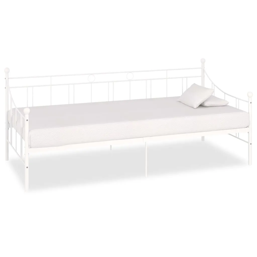 vidaXL Telaio Divano Letto Bianco in Metallo 90x200 cm