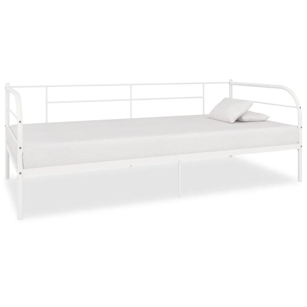 vidaXL Telaio Divano Letto Bianco in Metallo 90x200 cm