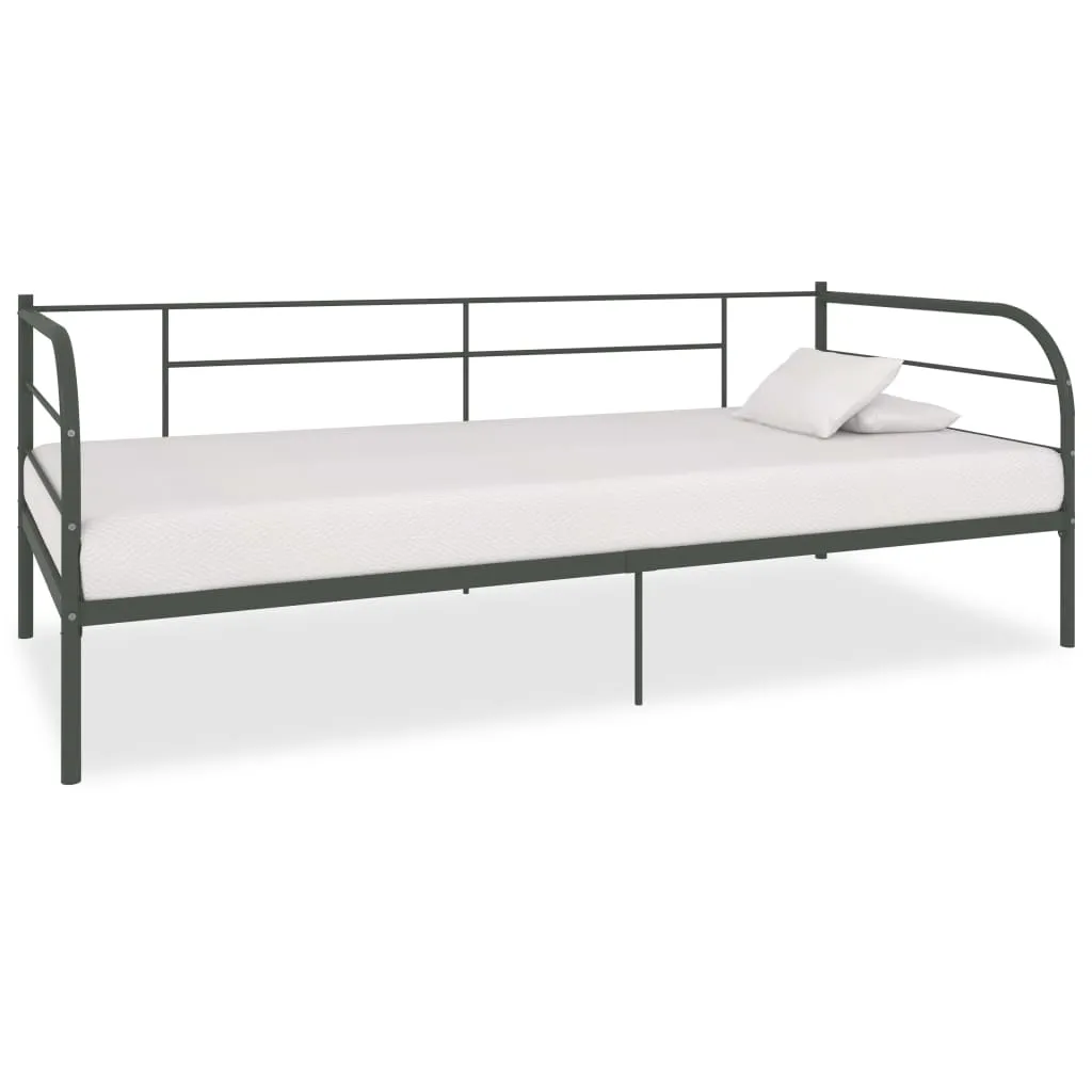 vidaXL Telaio Divano Letto Grigio in Metallo 90x200 cm