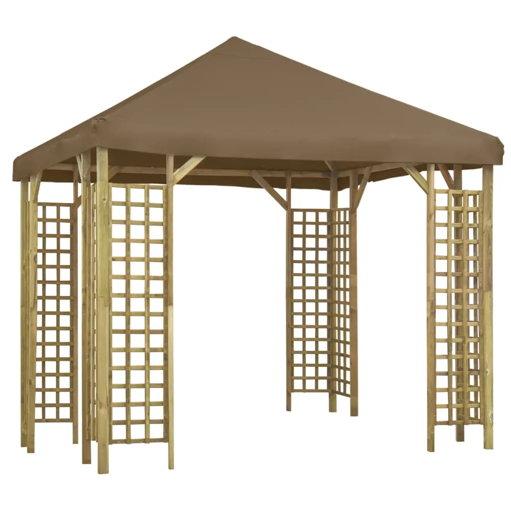 vidaXL Gazebo 3x3 m Grigio Talpa