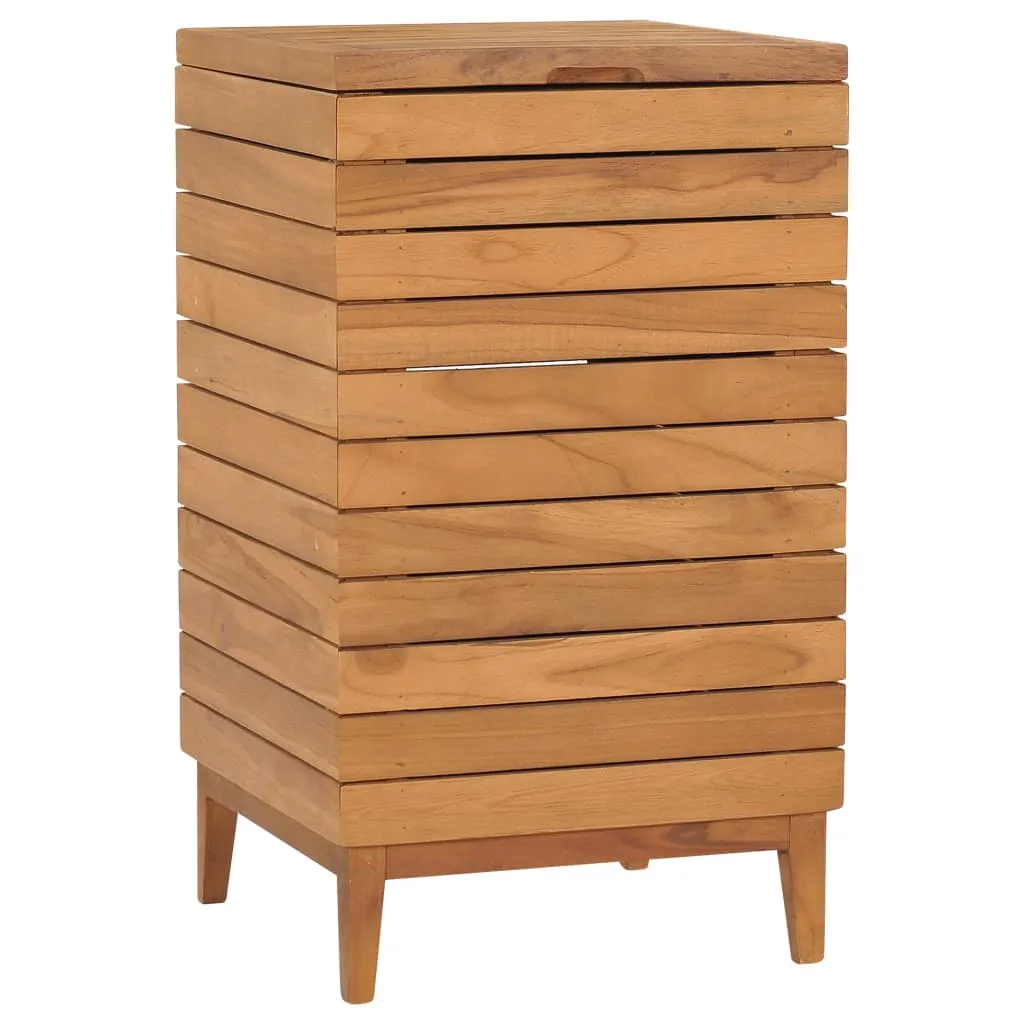 vidaXL Cesto Portabiancheria 40x40x70 cm in Massello di Teak