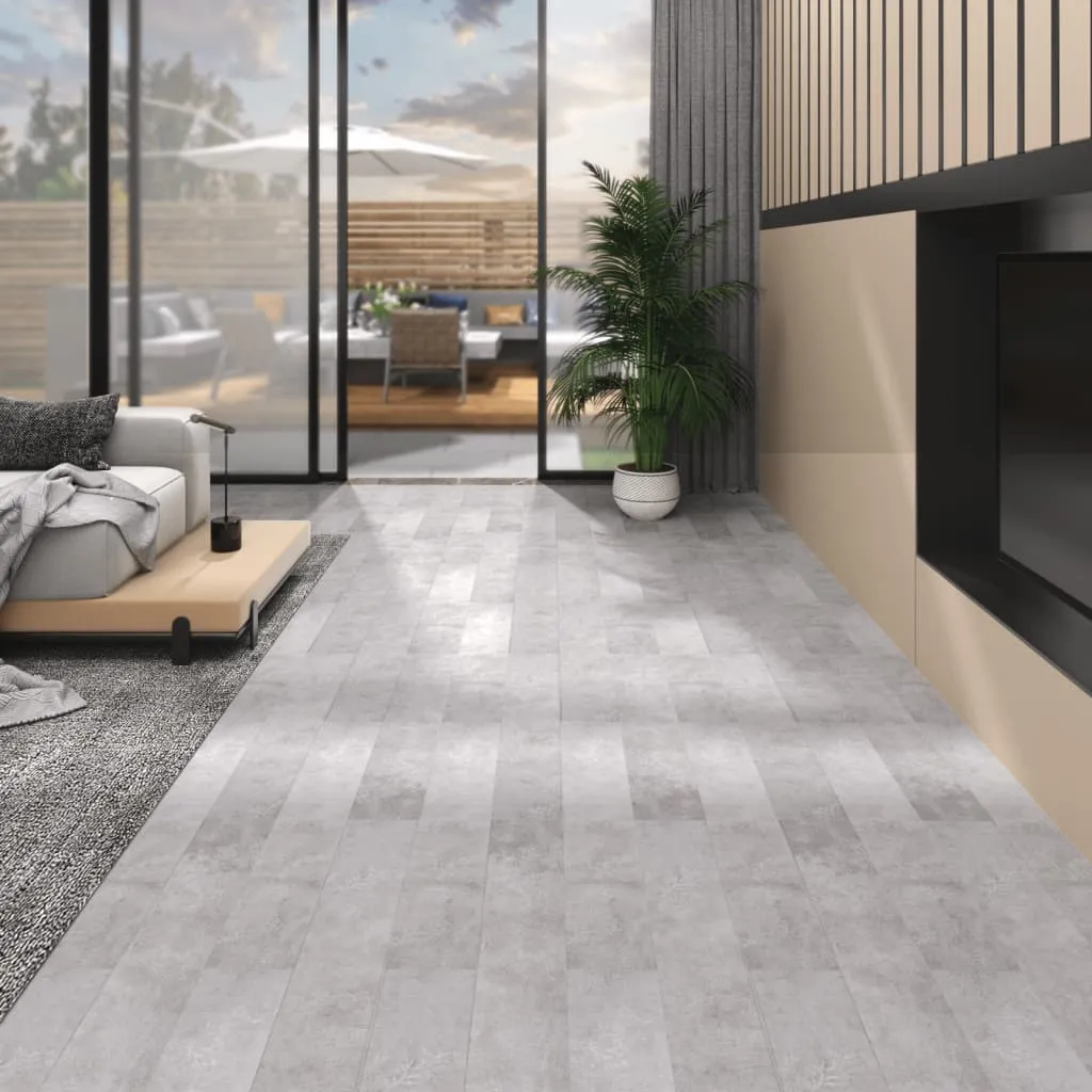 vidaXL Listoni Pavimenti Non Autoadesivi PVC 5,26m² 2mm Grigio Terra