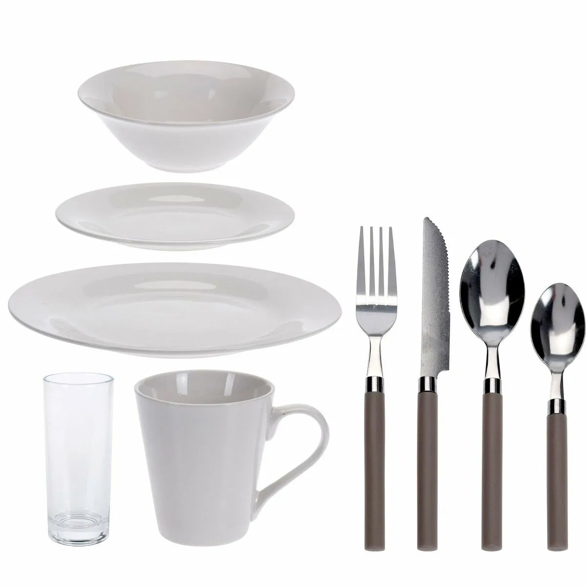 Set di Stoviglie Excellent Houseware Stockholm Porcellana Bianco 36 Pezzi