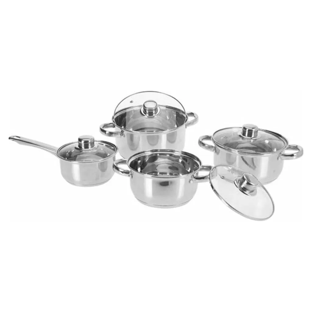 Excellent Houseware Set di Pentole da 8 pz in Acciaio Inox