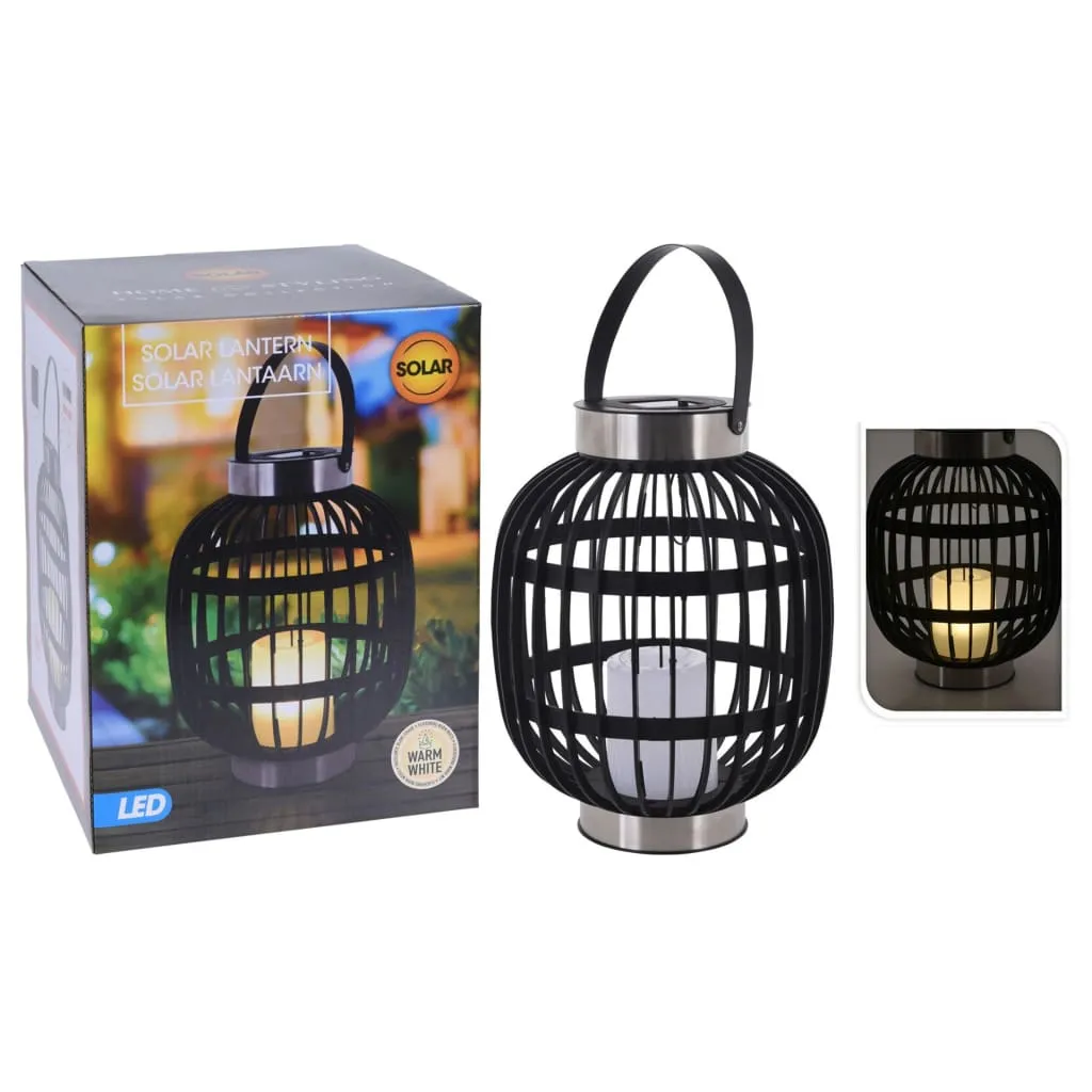 ProGarden Lanterna Solare a LED con Candela Nera