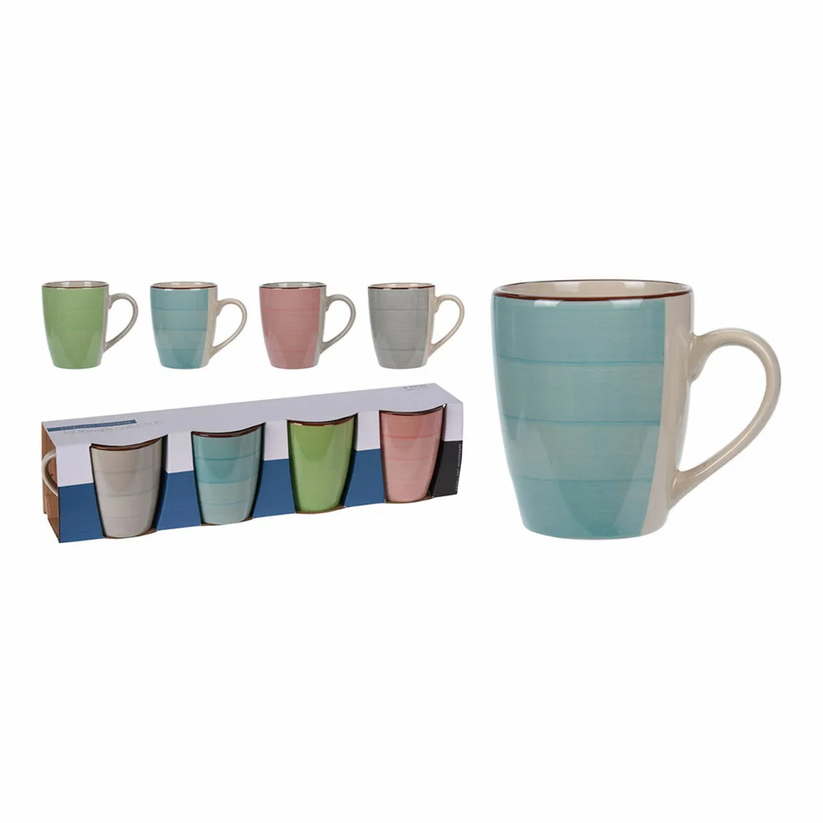 Set di 4 Tazze Mug Excellent Houseware 360 ml