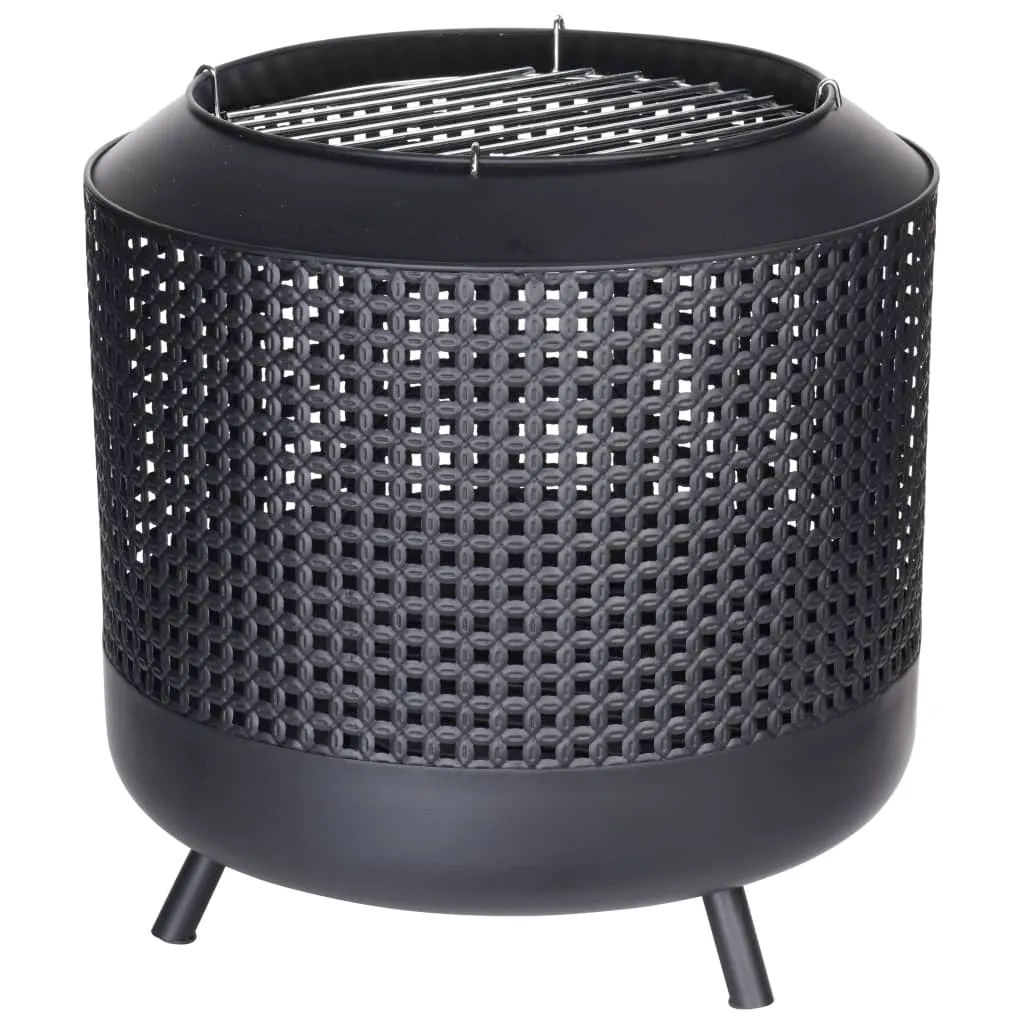 ProGarden Braciere con Griglia Barbecue 50x51 cm Nero