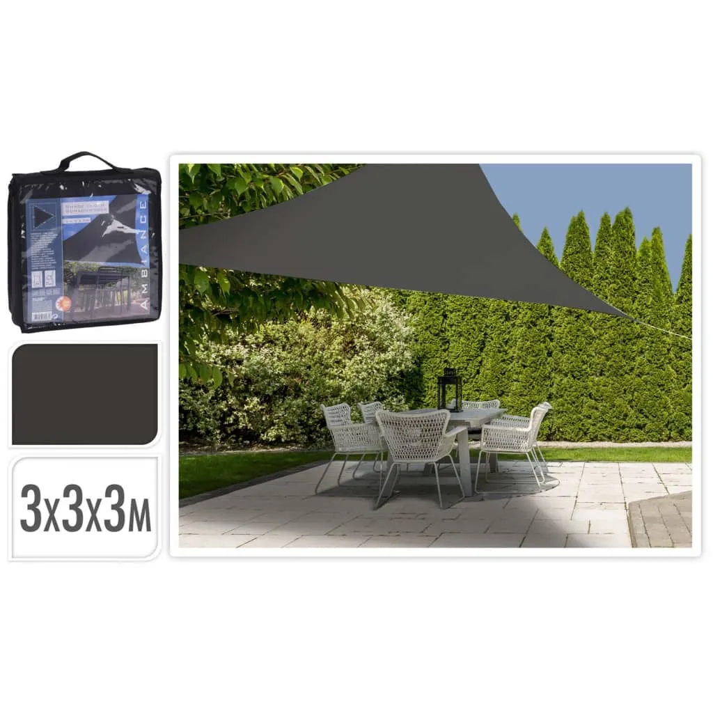 ProGarden Vela Parasole 3x3x3 m Triangolo Grigio Scuro