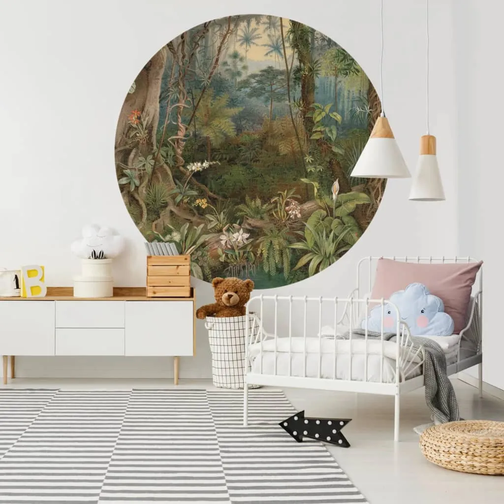 WallArt Carta da Parati Circolare In the Jungle 190 cm