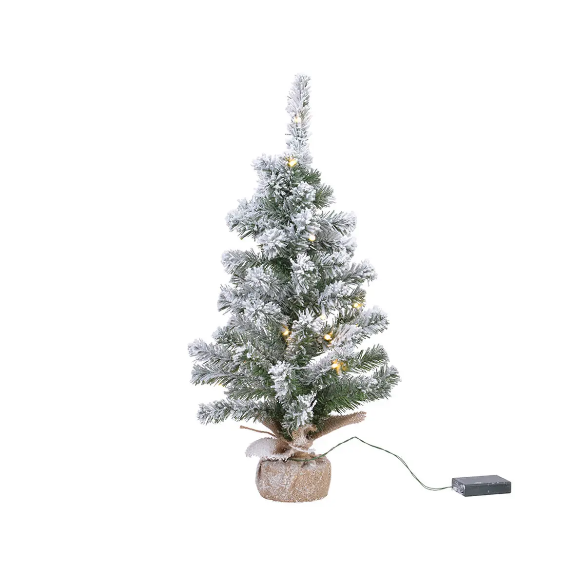 Albero di Natale Lumineo Imperial Nevoso Ø 30 x 45 cm Plastica Mini MicroLED